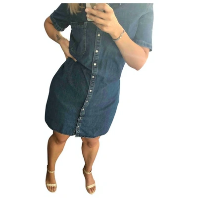 Pre-owned Calvin Klein Mini Dress In Blue