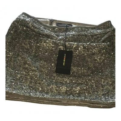 Pre-owned Zadig & Voltaire Glitter Mini Skirt In Silver