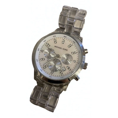 Pre-owned Michael Kors Silver Steel Watch