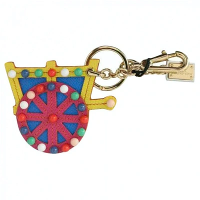 Pre-owned Dolce & Gabbana Leather Bag Charm In Multicolour