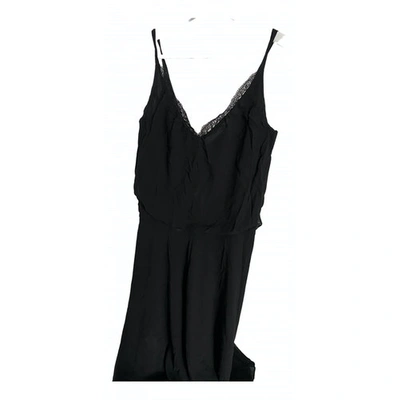 Pre-owned Karen Millen Silk Mid-length Dress In Black