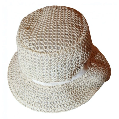 Pre-owned Emporio Armani Linen Hat In Beige