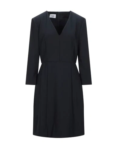 Shop Dondup Woman Mini Dress Midnight Blue Size 6 Polyester, Viscose, Elastane