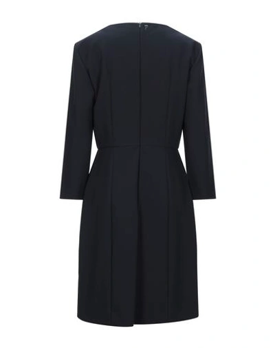 Shop Dondup Woman Mini Dress Midnight Blue Size 6 Polyester, Viscose, Elastane