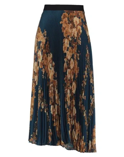 Shop Twinset Woman Midi Skirt Slate Blue Size 8 Polyester, Polyamide, Elastane