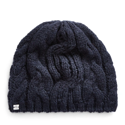 Shop Lauren Ralph Lauren Pointelle Cable-knit Hat In Navy