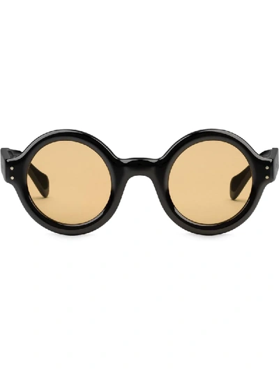 Shop Gucci Round-frame Sunglasses In Black