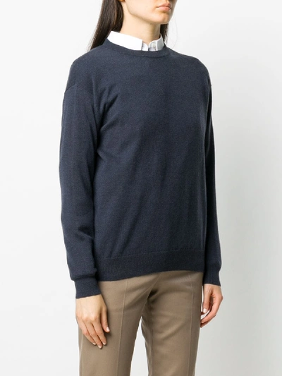 Shop Brunello Cucinelli Cashmere Sweater In Blue