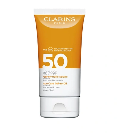Shop Clarins Sun Care Gel-to-oil For Body Spf 50x (150ml) In Multi