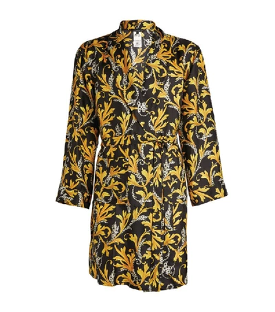 Shop Versace Silk Barocco Robe