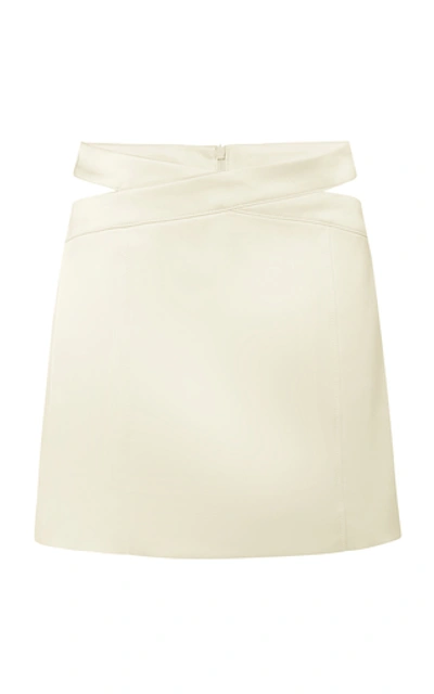 Shop Gauge81 Monteria Wrap-detailed Mini Skirt In Gold