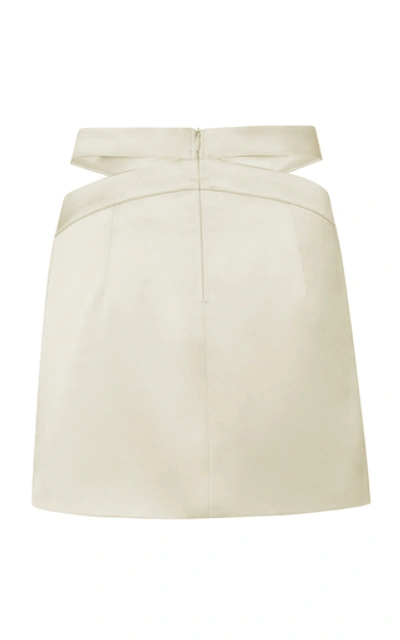 Shop Gauge81 Monteria Wrap-detailed Mini Skirt In Gold