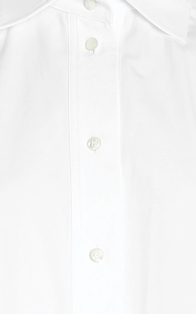 Shop Max Mara Carisma Cotton-poplin Shirt In White