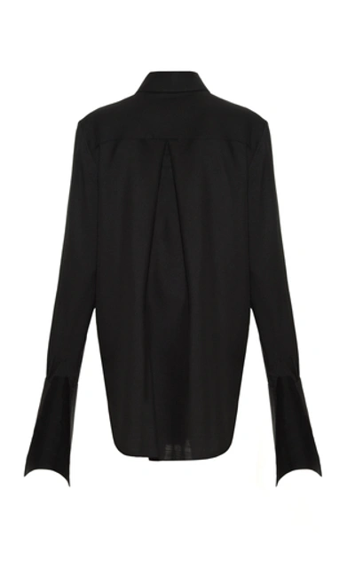 Shop Aleksandre Akhalkatsishvili High-low Pussybow Blouse In Black