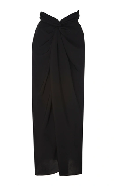 Shop A.w.a.k.e. Pintuck Detail Maxi Skirt In Black