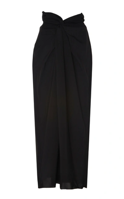 Shop A.w.a.k.e. Pintuck Detail Maxi Skirt In Black
