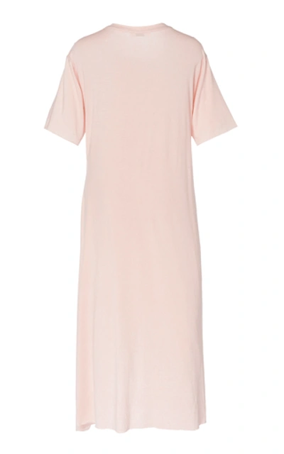 Shop Aeron Vicky Knotted Jersey Midi Dress In Pink