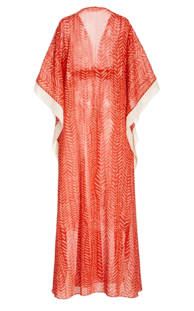 Shop Johanna Ortiz Seychelles Printed Tunic Dress In Red