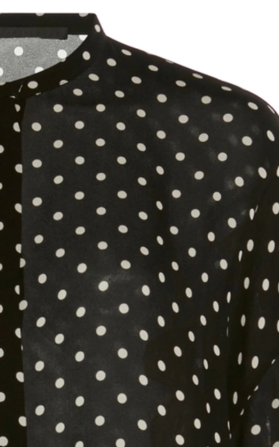 Shop Haider Ackermann Oversized Silk Polka Dot Shirt In Print