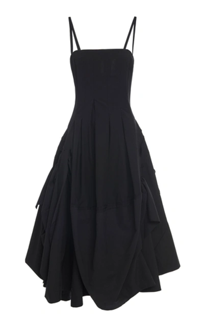 Shop Molly Goddard Astro Satin-paneled Cami Dress In Black