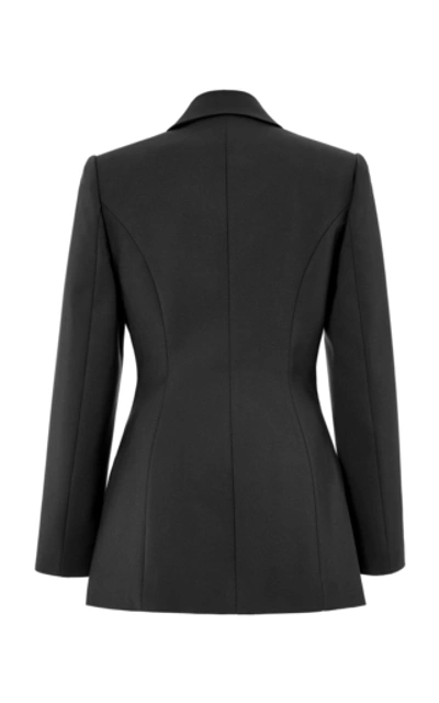 Shop Acler Elba Cotton Blend Blazer In Black