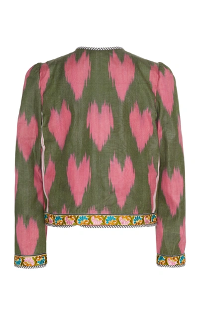 Shop Alix Of Bohemia Bleeding Heart Silk-ikat Jacket In Multi