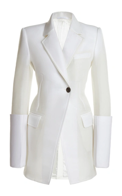 Shop Peter Do Spacer Single-breasted Blazer In White