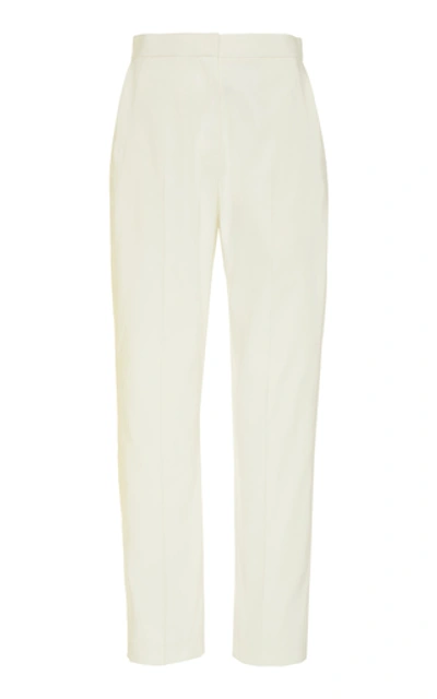 Shop Maison Rabih Kayrouz Faille Skinny Pants In White