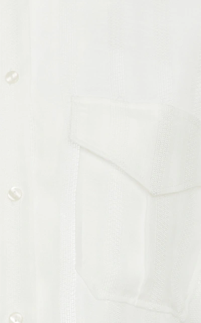 Shop Victoria Victoria Beckham Women's Gauze Button-down Shirt In White