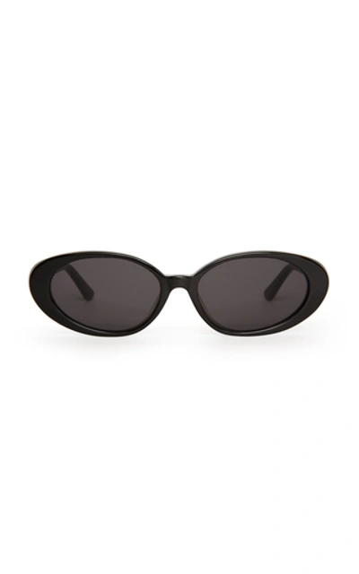 Shop Velvet Canyon Women's The Poet Round-frame Acetate Sunglasses In Black