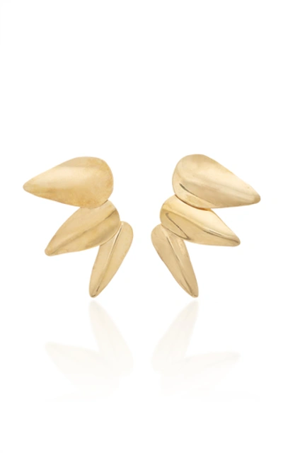 Shop Ariana Boussard-reifel Marcheline Gold-tone Earrings