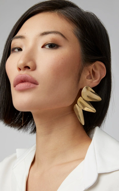 Shop Ariana Boussard-reifel Marcheline Gold-tone Earrings