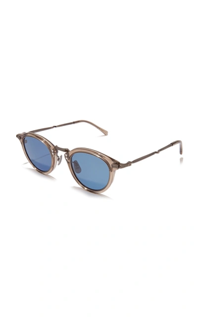Shop Mr Leight Stanley S 44 Round-frame Acetate Sunglasses In Grey