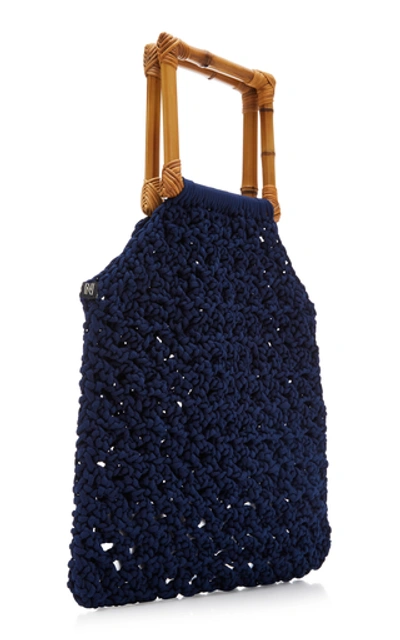 Shop Nannacay Juniper Macramé Handle Bag In Blue