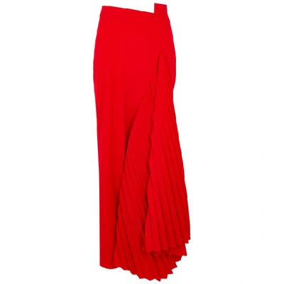 Shop A.w.a.k.e. Red Draped Cady Maxi Skirt