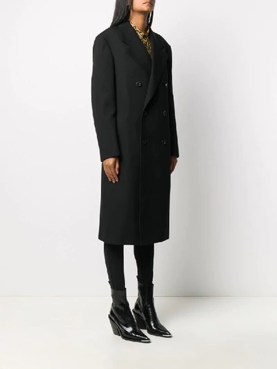 Shop Junya Watanabe Double-breasted Tailored Coat In Black