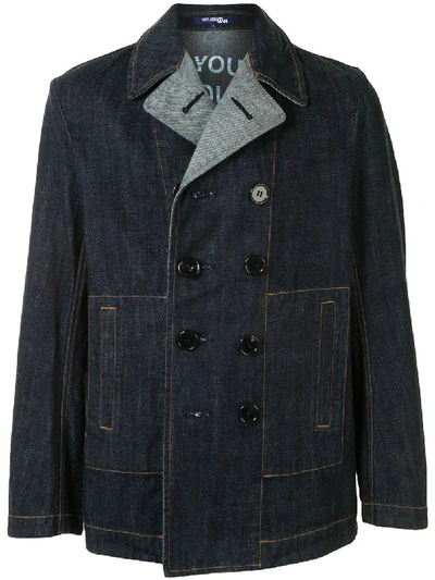 Pre-owned Junya Watanabe Poem Denim Jacket In Blue