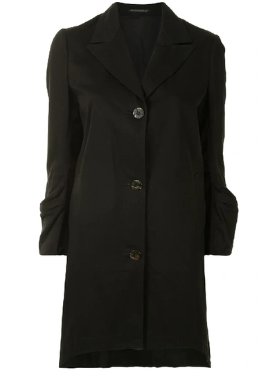 Pre-owned Yohji Yamamoto Pocket-long-sleeves Coat In Black