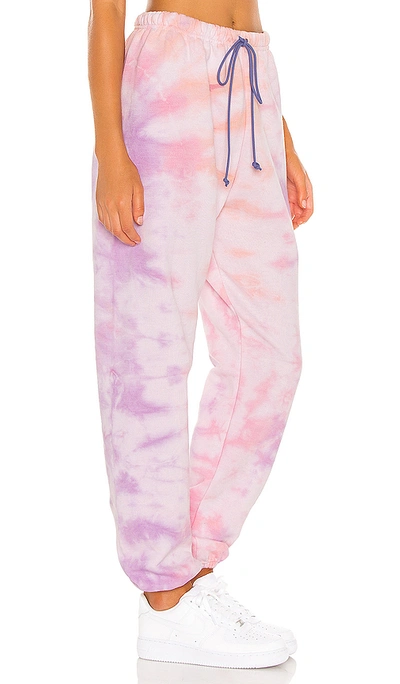 Shop Danzy Tie Dye Collection Sweatpants In Pastel Sunset