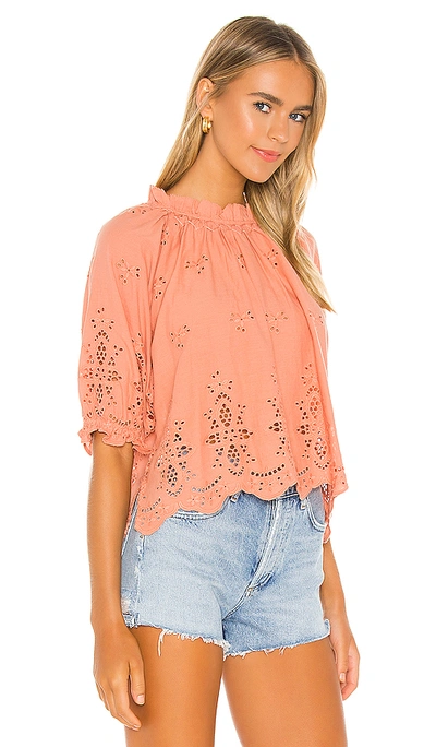 Shop Cleobella Arden Blouse In Sunset