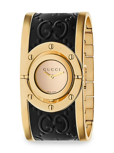 Shop Gucci Twirl Ssima Bangle Watch