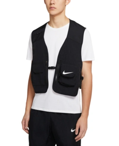 Shop Nike Men's Fc Soccer Vest In Black/white