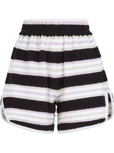 Shop Fendi Striped Towel Stitch Shorts