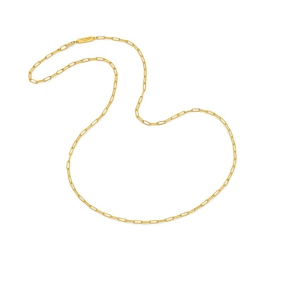 Shop Northskull Rectangular Chain Necklace In Gold