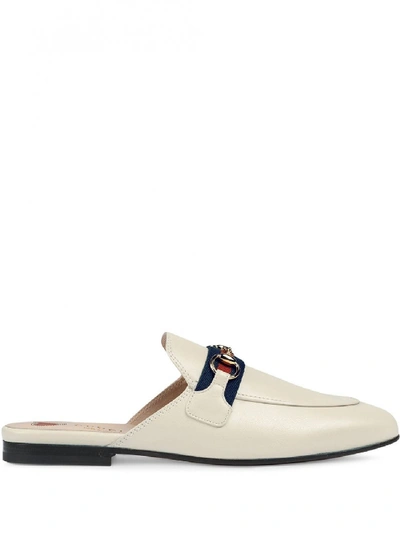 Shop Gucci Princetown Leather Slippers