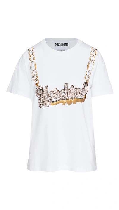 Shop Moschino Bling Tee In Fantasy Print White
