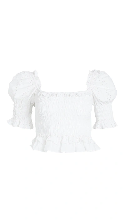 Shop Misa Abbey Top In White