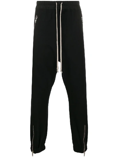 Shop Rick Owens Zipped Track Trousers In Black