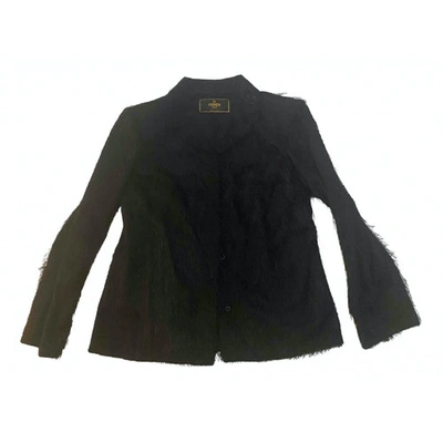Pre-owned Fendi Silk Blazer In Black