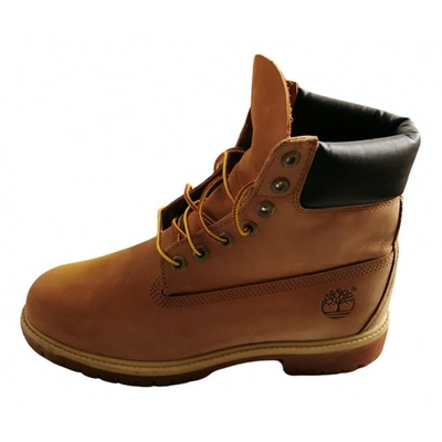 Pre-owned Timberland Camel Leather Boots